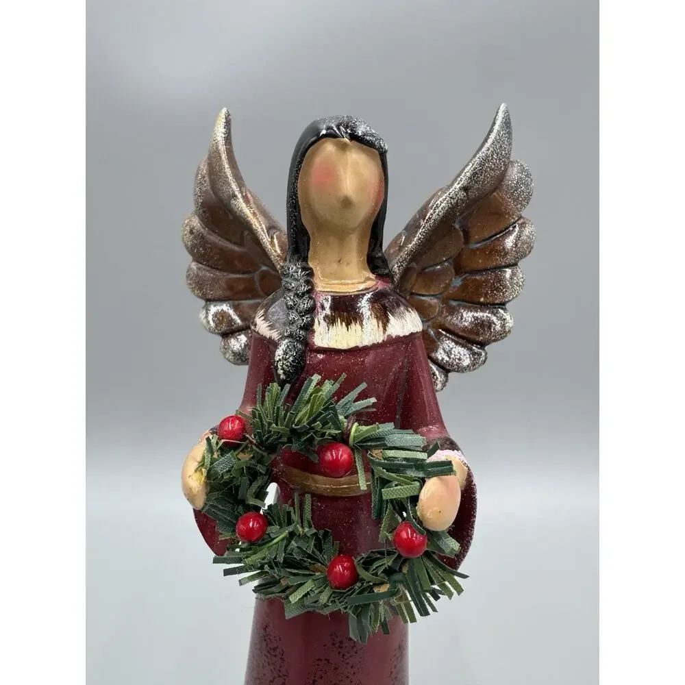 Rite Aid Angel Collection Christmas Angels Figurines Rustic Style 10” Lot Of 3